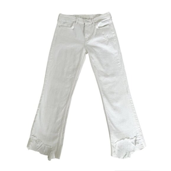 MOTHER Superior Dutchie Ankle Jaws in Almost Innocent White Women's Sz 25 - Picture 2 of 13